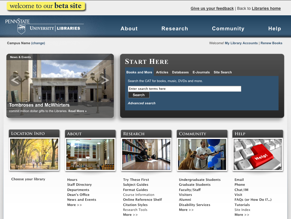 University Libraries Website Redesign