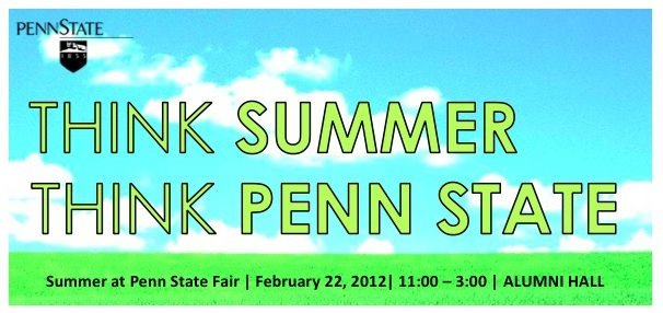 from Penn State University Park Summer Session facebook page