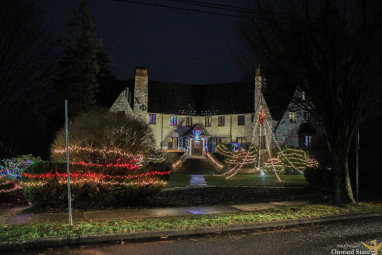 Chi Phi Frat Christmas Lights 2024