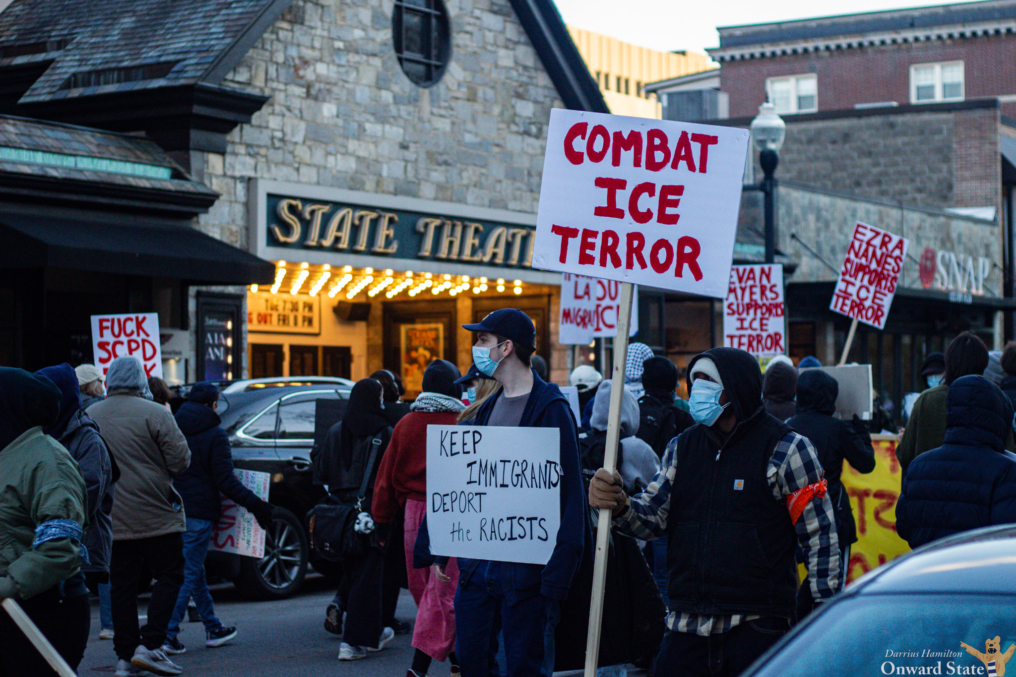 Protest Groups March To Municipal Building Opposing ICE In State ...